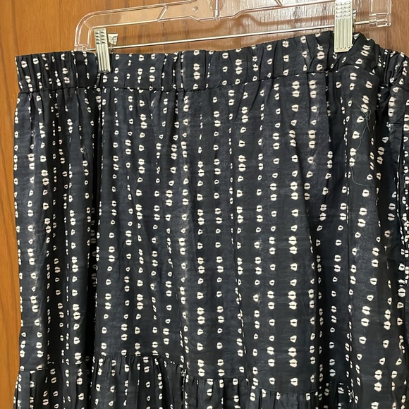 LANE BRYANT NWT Womens Size 18/20 Blue White Printed Tiered Cotton Maxi Skirt - Picture 6 of 12